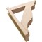 Ekena Millwork 6-in W x 26-in D x 34-in H Funston Trad Rough Cedar Woodgrain TimberThane Outlooker, Primed Tan OUTUR060X26X34FST04RCPR - alternate 3